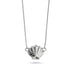 Plage | Argent sterling .925 | Collier fermoir infini coquillage cristal